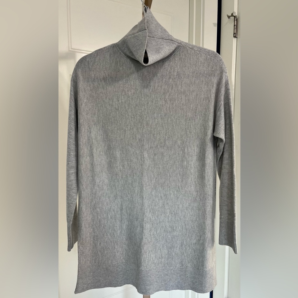 LOFT Heather Gray Knit Sweater